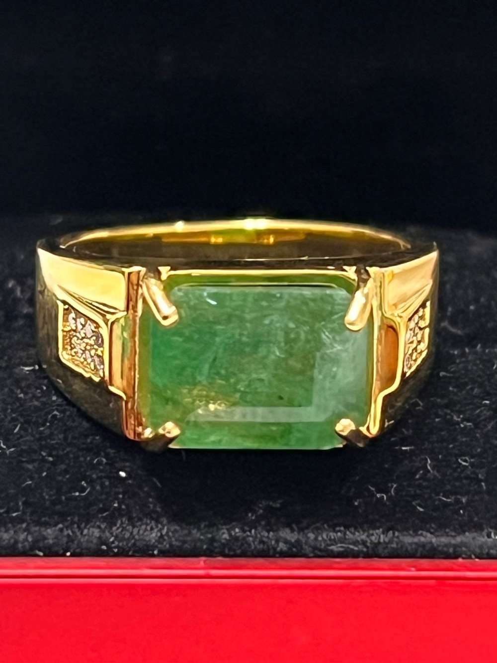Appraised/certified emerald cut Zambian  Emerald Center